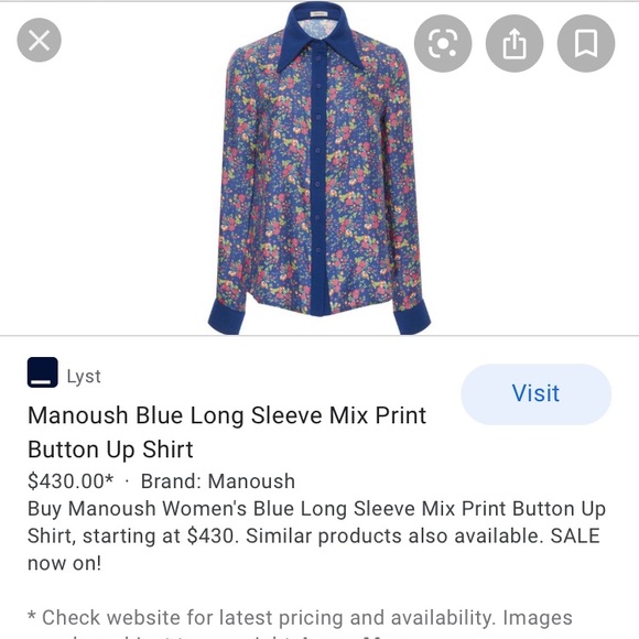 Manoush floral button down blouse - Picture 4 of 10